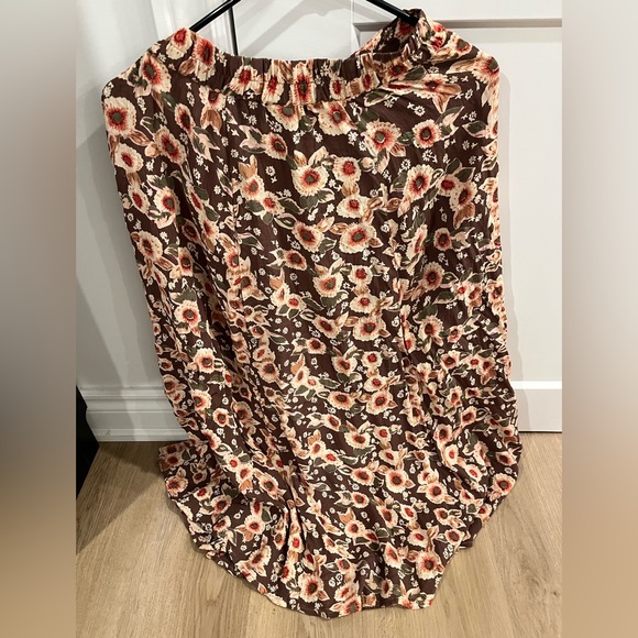 Vintage Ladies Small Flowy Dress - Beautiful Fall Colours Great Condition - Picture 3 of 3